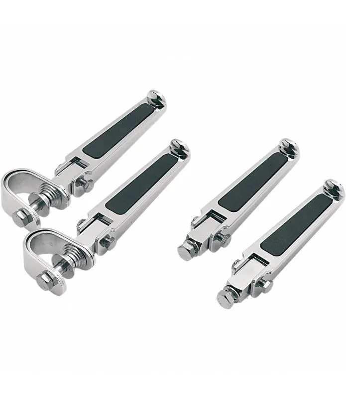 PAR DE ESTRIBERAS DRAG SPECIALTIES CROMADAS GOMA FOOTPEGS W/RUBBER 19046452
