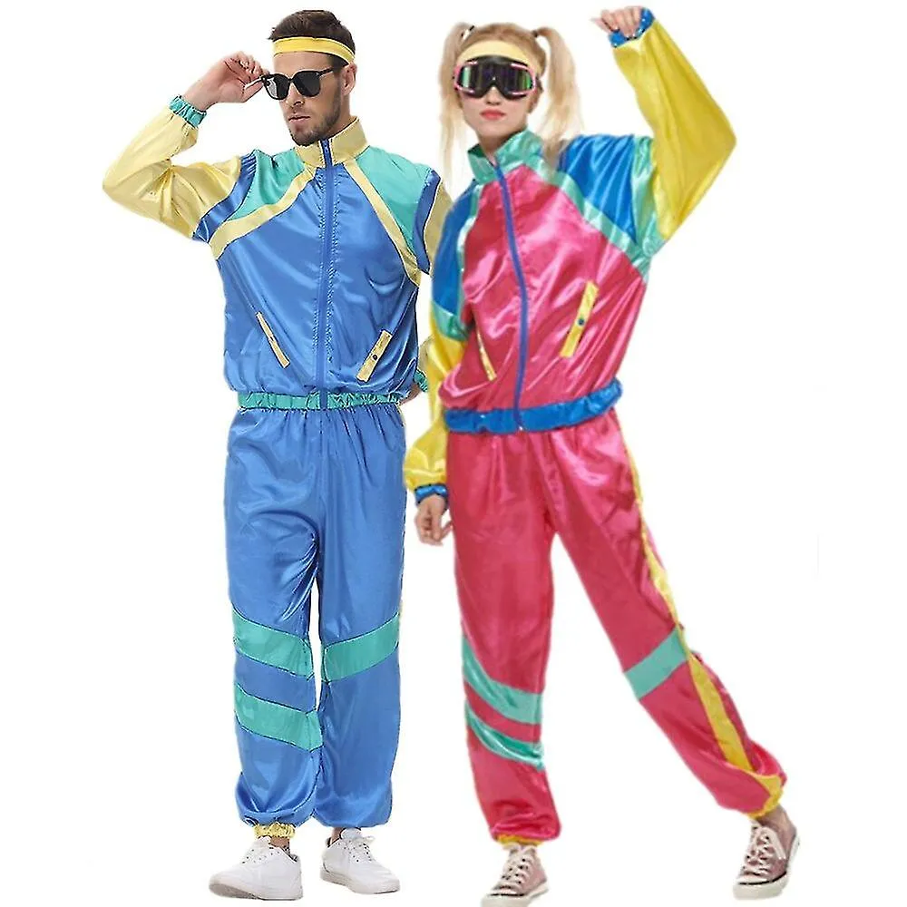 Parejas Disfraces Hippies Mujeres Masculinas Carnaval Halloween Fiesta Vintage 70s 80s Rock Disco Ropa Traje Cosplay Trajes