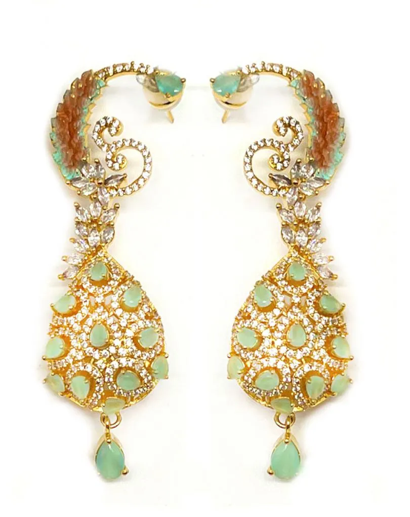 PENDIENTES BODA LARGOS REPLICA DE ANTIGUAS JOYAS INDIAS