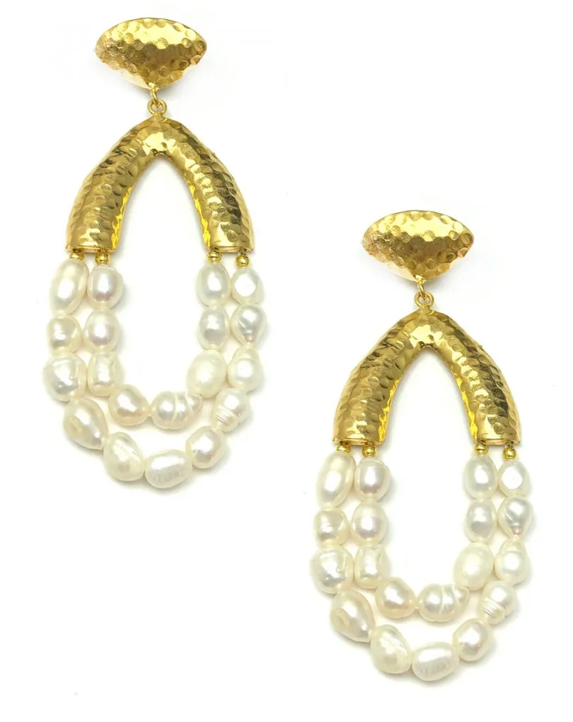 PENDIENTES GRANDES MUJER PERLAS CULTIVADAS  PENDIENTES FIESTA