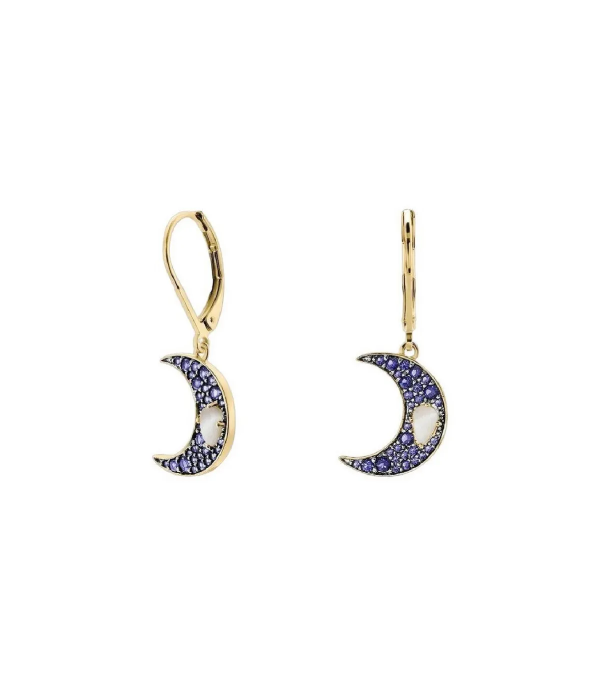 PENDIENTES LARGOS AGATHA CREPUSCULE AZUL / ORO  2380421109TU