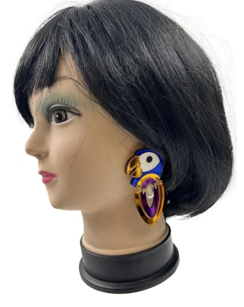 PENDIENTES MUJER ORIGINALES Y DE DISEÑO LORO AZUL