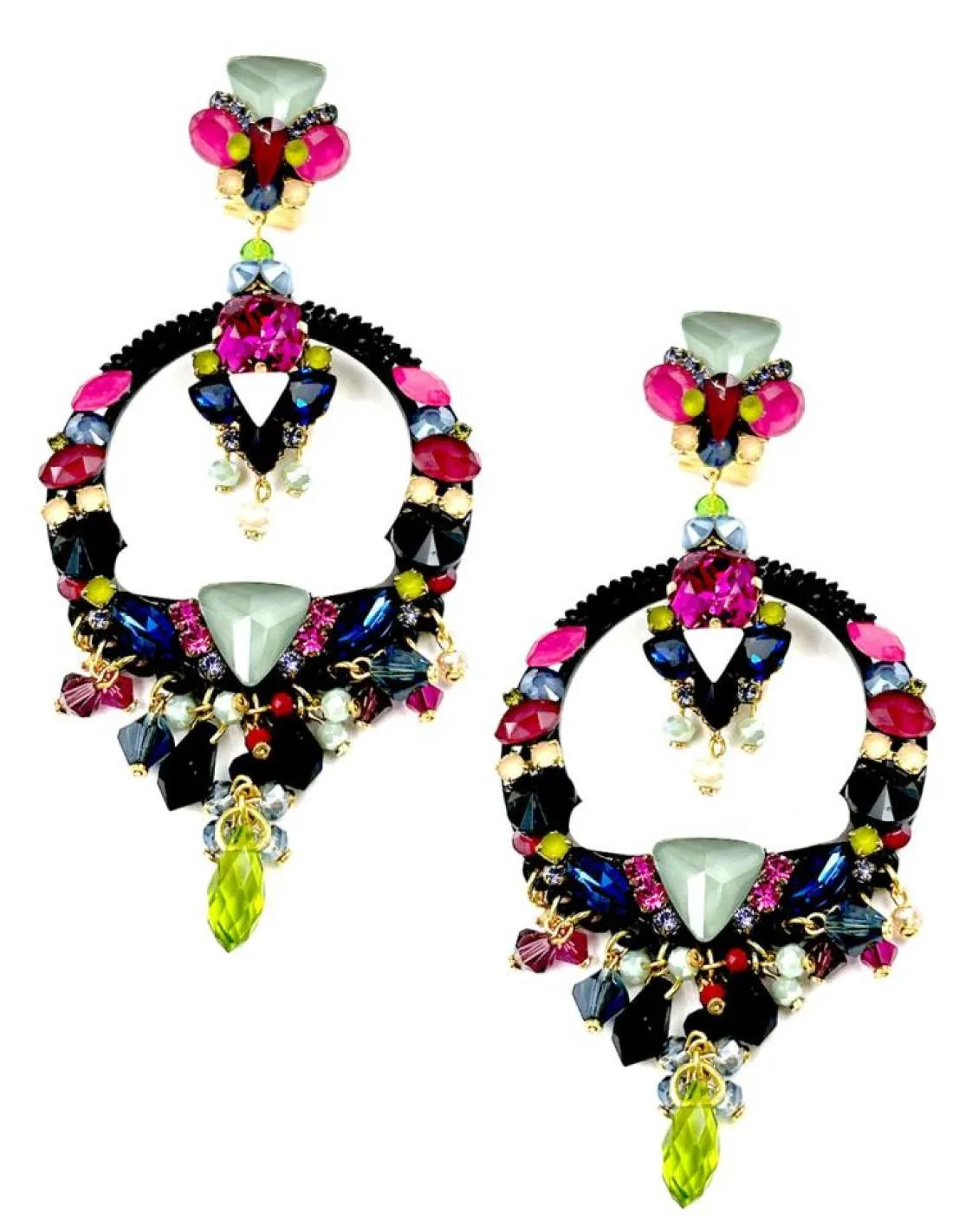 PENDIENTES NEGROS DE AROS GRANDES PARA INVITADAS DE BODAS AIRE FLAMENCO Y EXOTICO