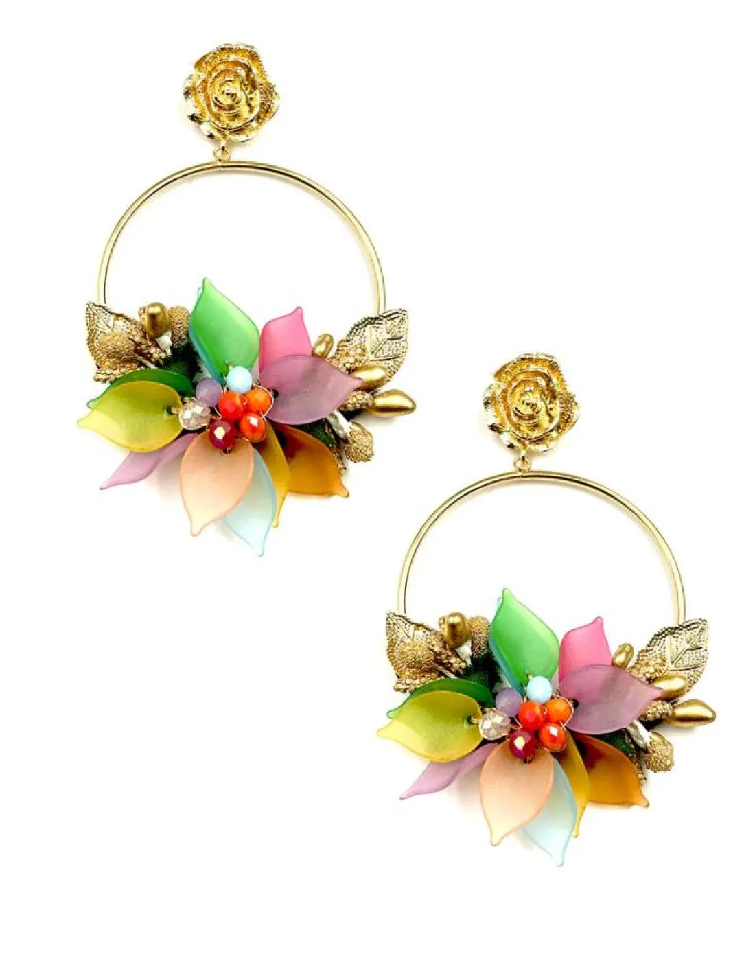 PENDIENTES PARA TRAJES DE FLAMENCA AROS COLORIDOS Y GRANDES
