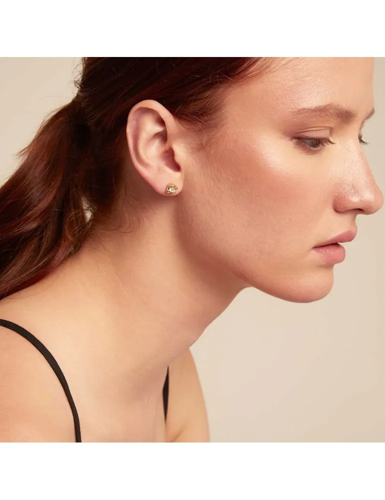 Pendientes Uno de 50 Cosmos Dorados Mujer