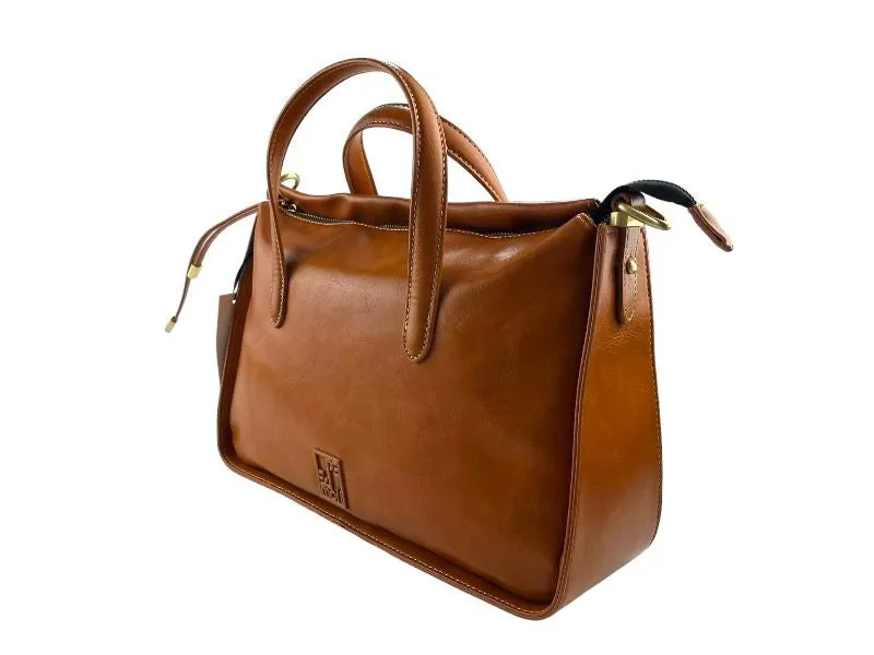 Pepe Moll | Bolso vegano de mano o colgar ligero avellana Savoy