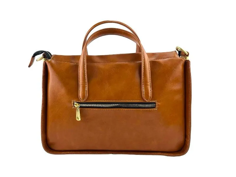 Pepe Moll | Bolso vegano de mano o colgar ligero avellana Savoy