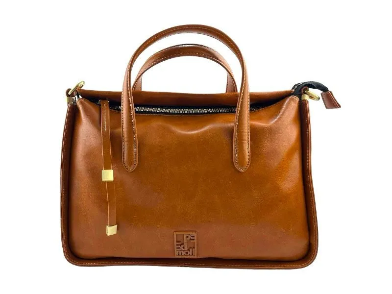 Pepe Moll | Bolso vegano de mano o colgar ligero avellana Savoy