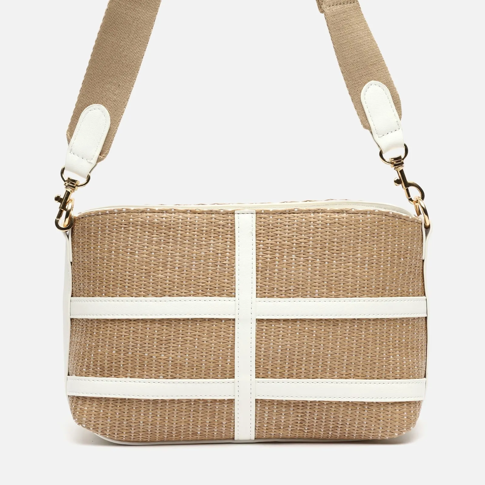 Petunia bolso bandolera efecto rafia