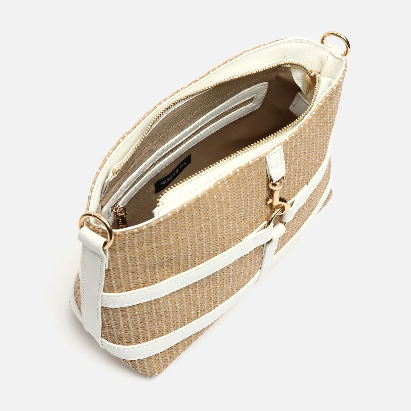 Petunia bolso bandolera efecto rafia
