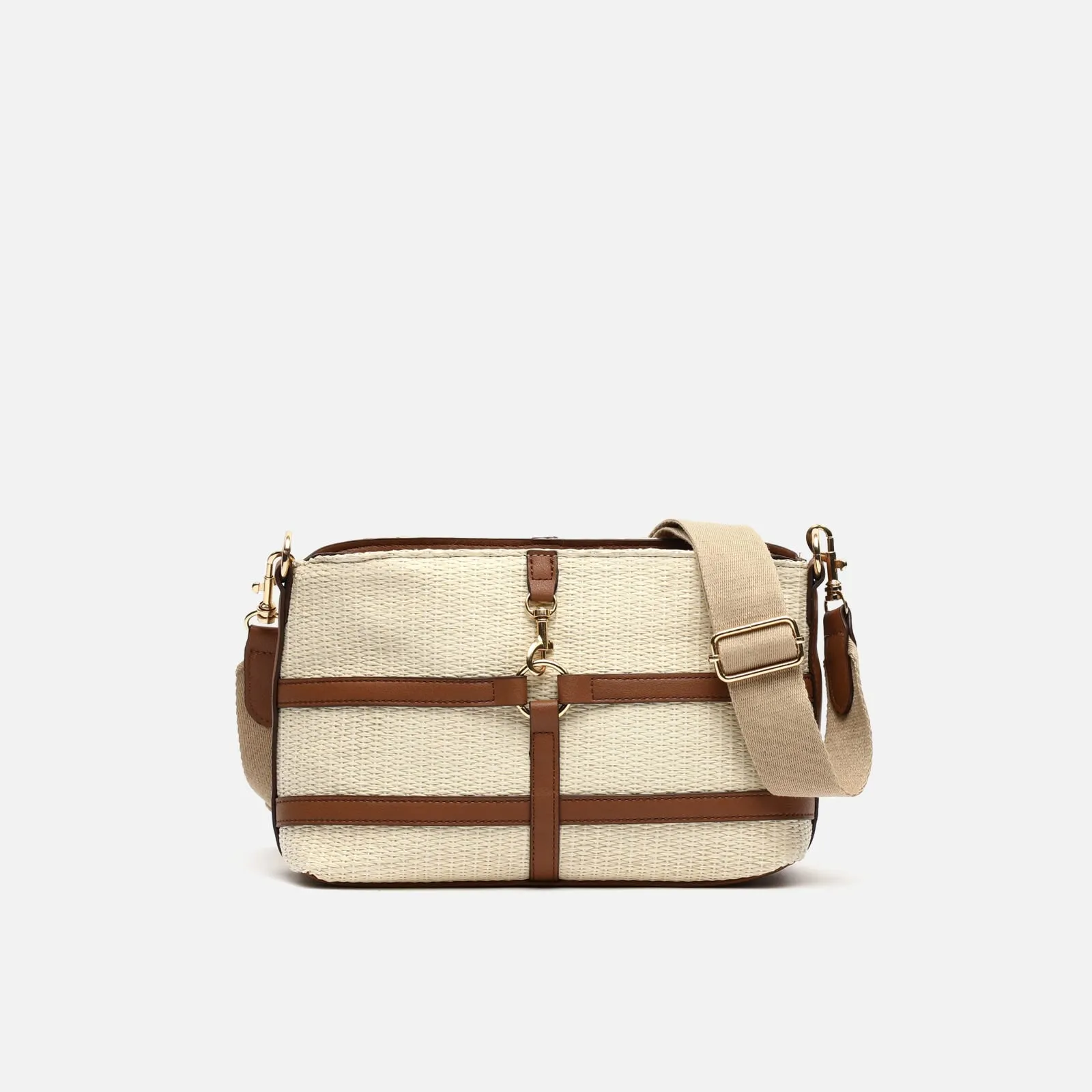 Petunia bolso bandolera efecto rafia