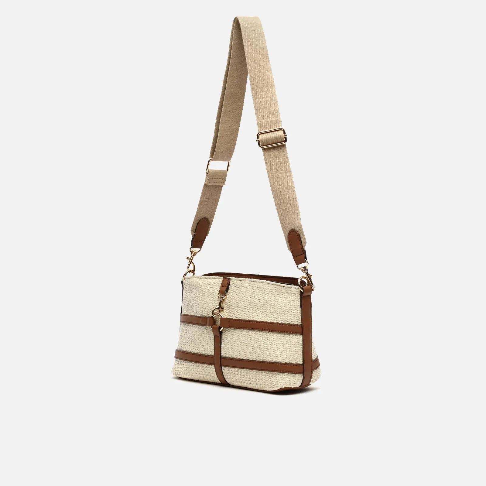 Petunia bolso bandolera efecto rafia