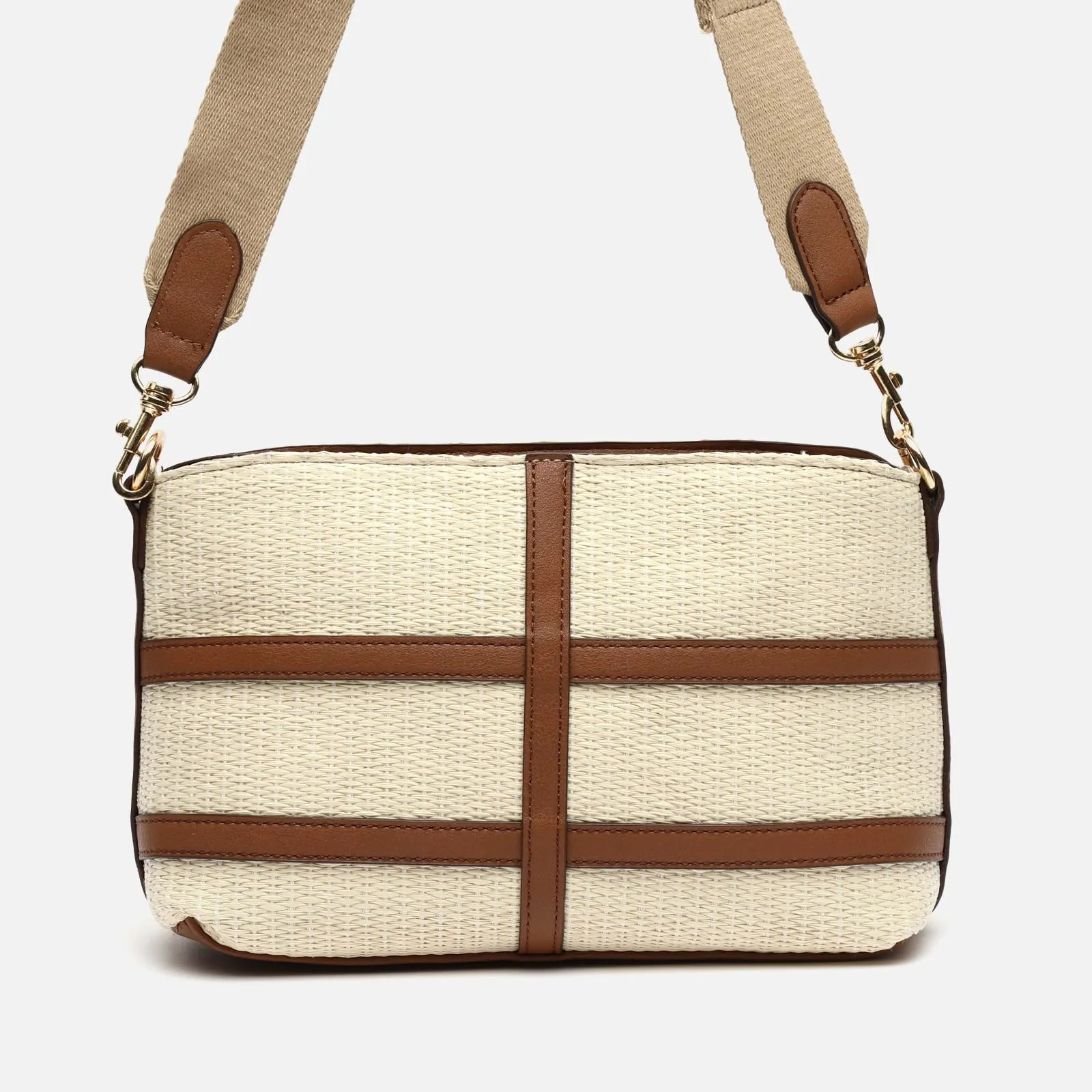 Petunia bolso bandolera efecto rafia