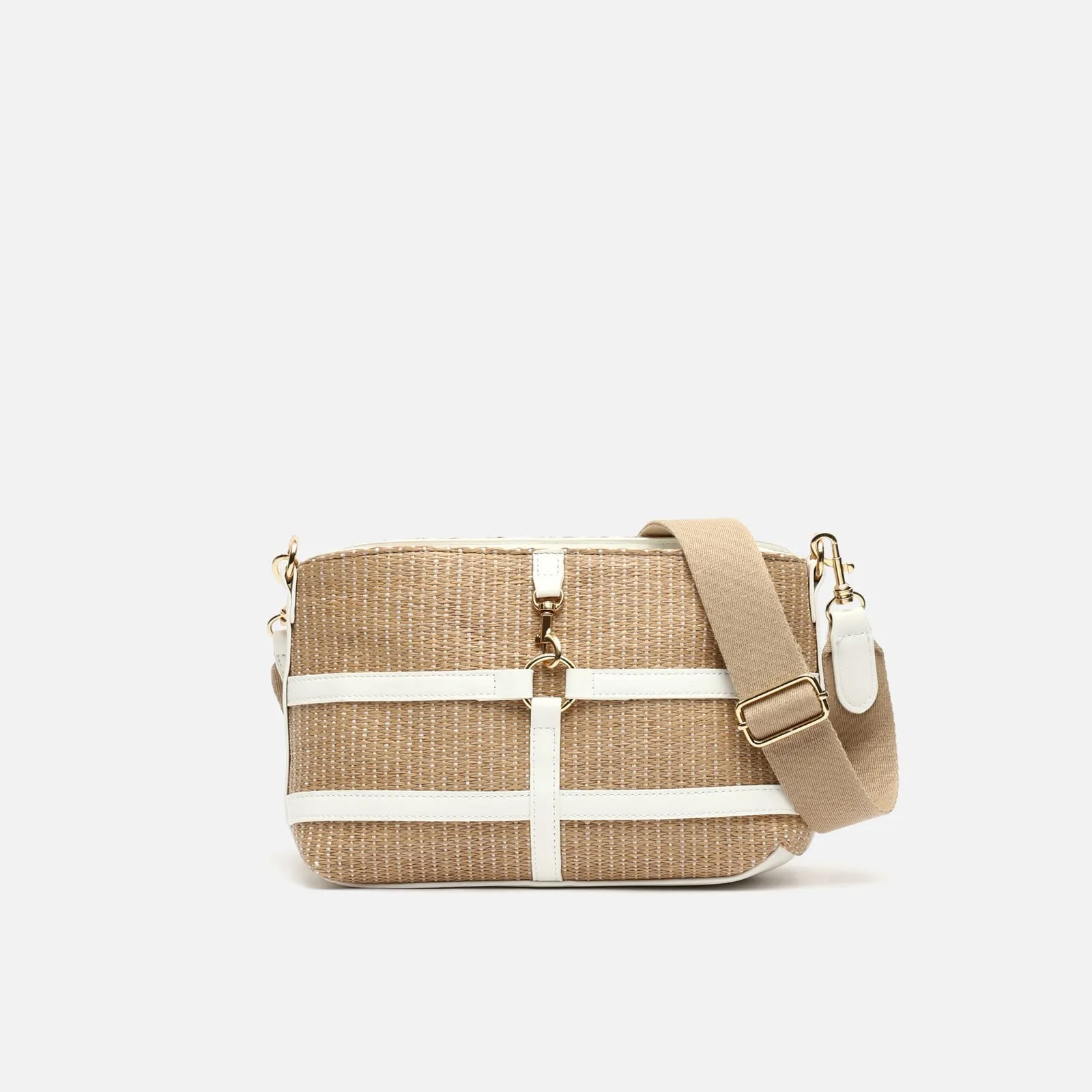 Petunia bolso bandolera efecto rafia