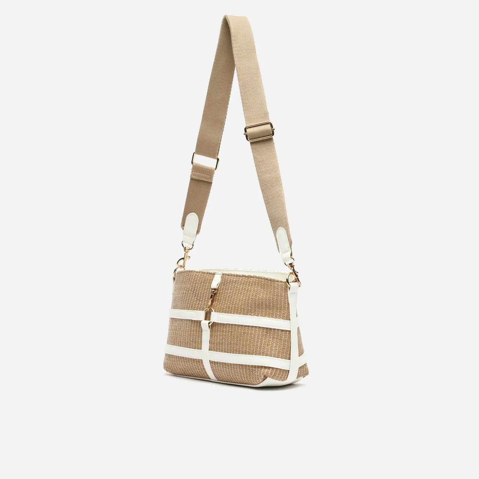 Petunia bolso bandolera efecto rafia