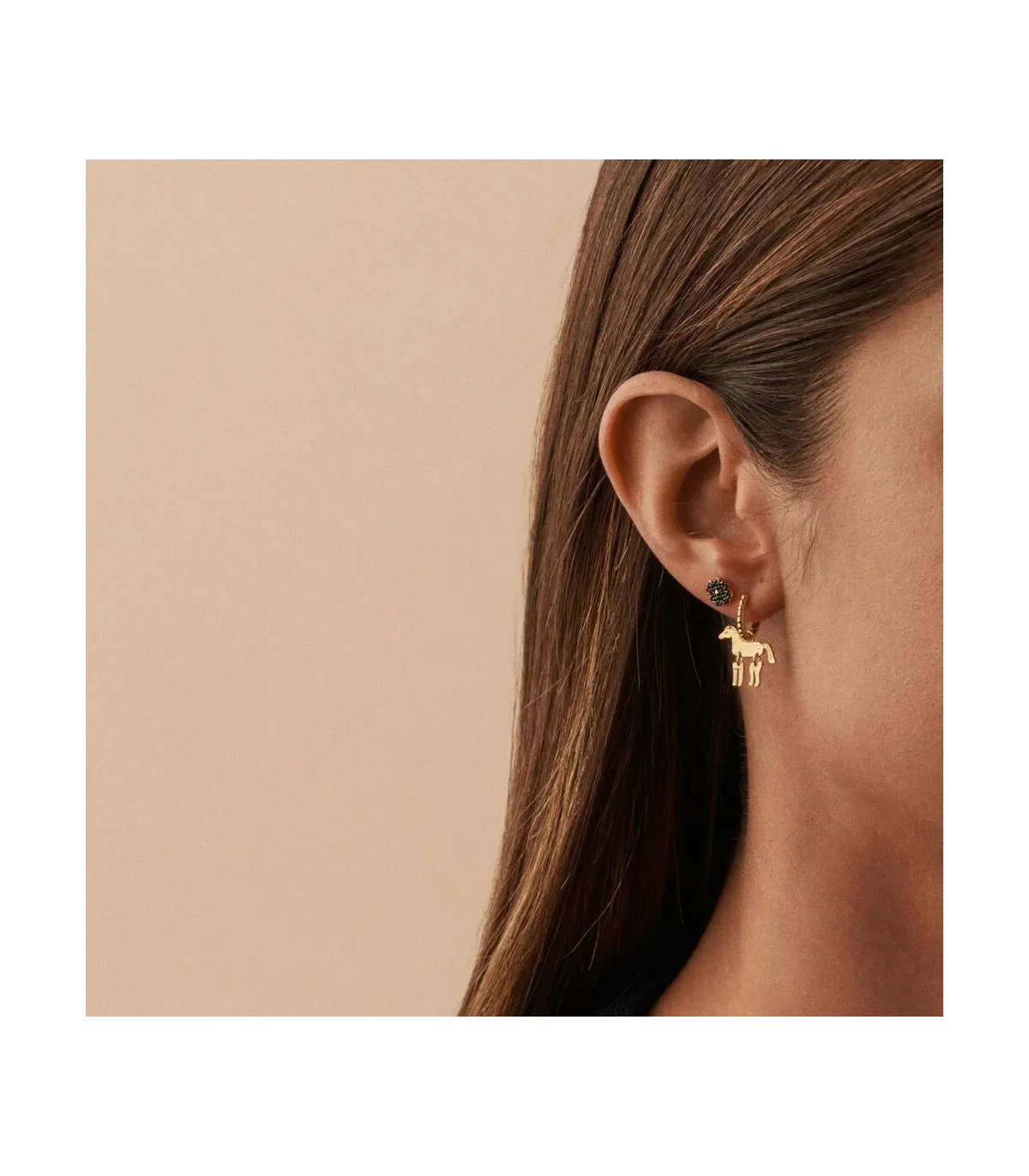 PIERCING AGATHA CRIOLLA MINI CABALLO ARTICULADO DORADO  2380570157TU