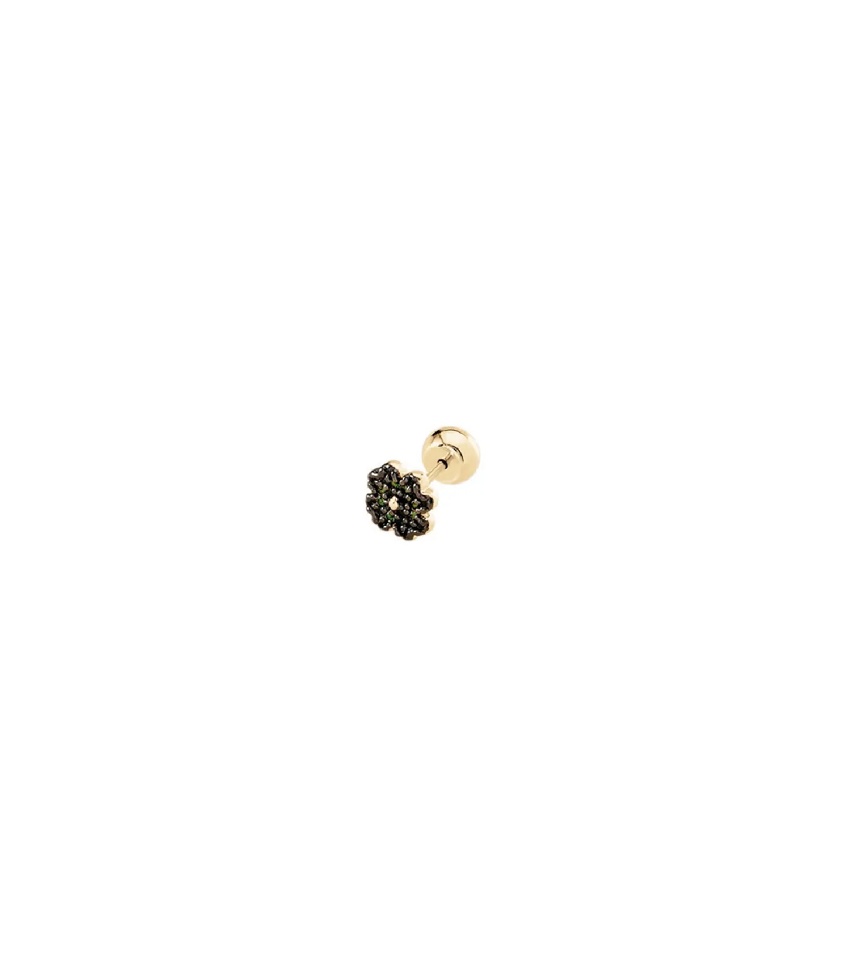 PIERCING AGATHA MINI TRéBOL PAVE VERDE / DORADO  2380564658TU