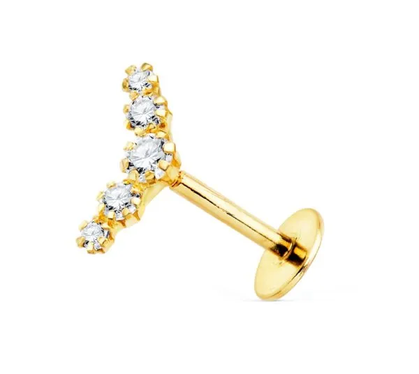 Piercing Oreja Oro 10 x 3 mm