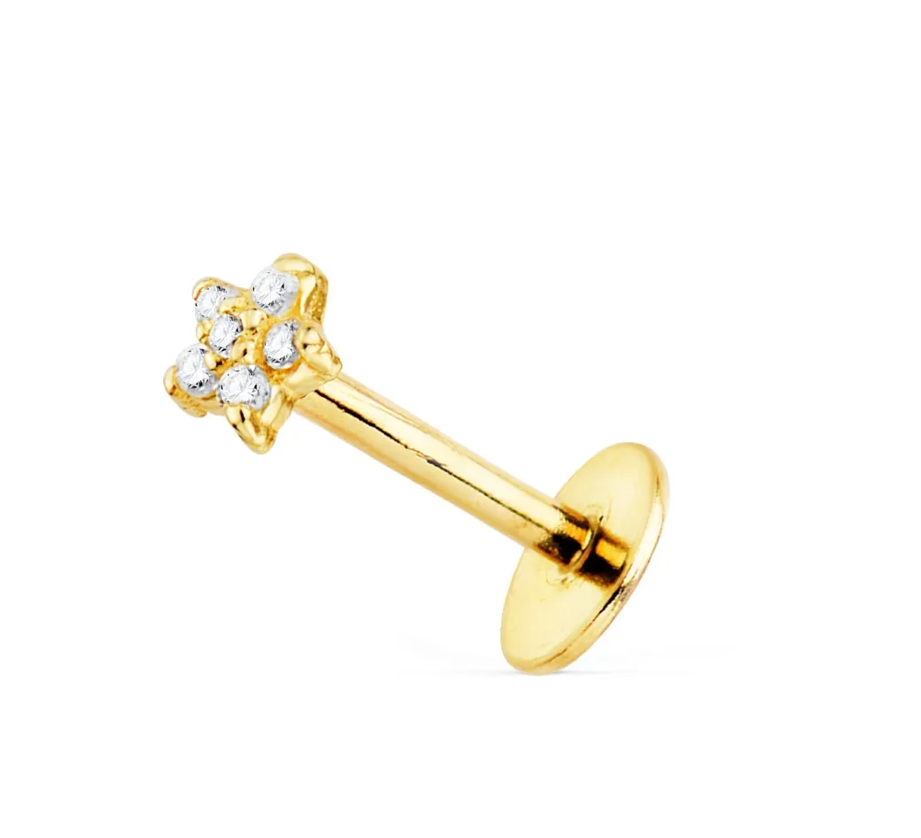 Piercing Oreja Oro 3,5 x 3,5 mm