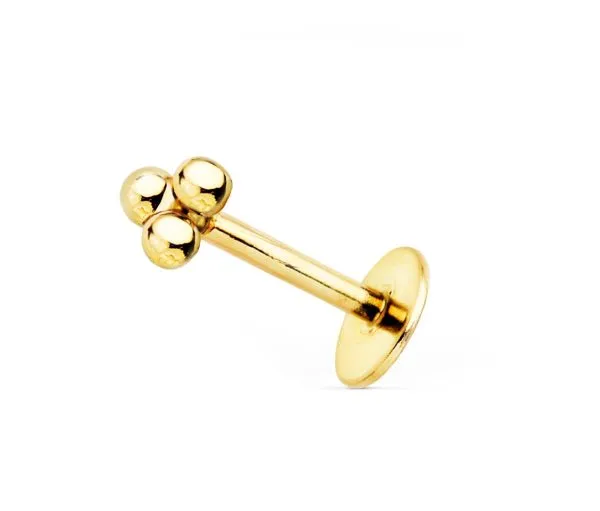 Piercing Oreja Oro 4 x 3,5  mm