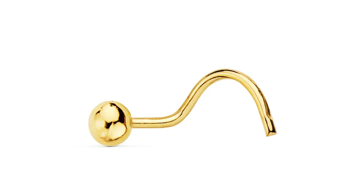 Piercings Nariz Oro 18 kt  Bola 2,2 mm.