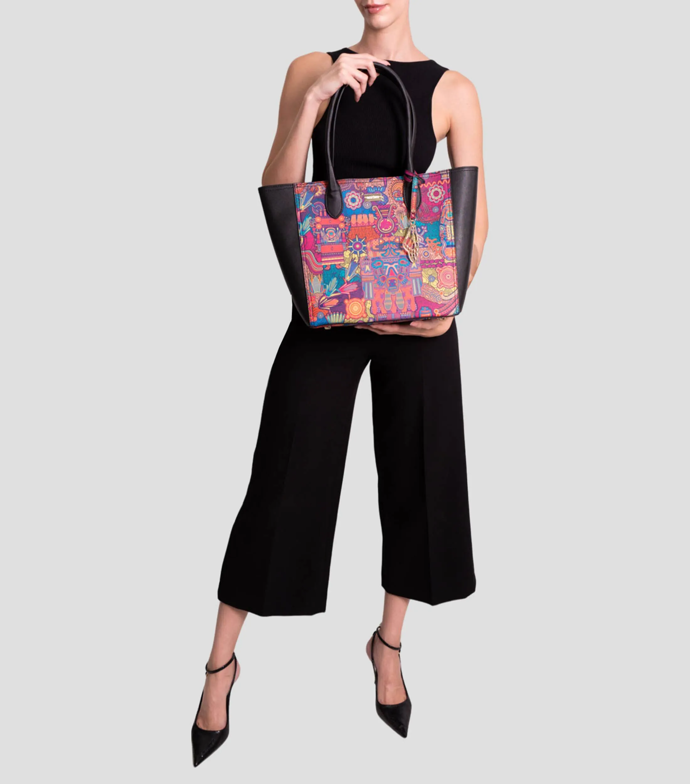 Pineda Covalin Bolso Tote multicolor Kuuch Diosas Mexicas Mujer