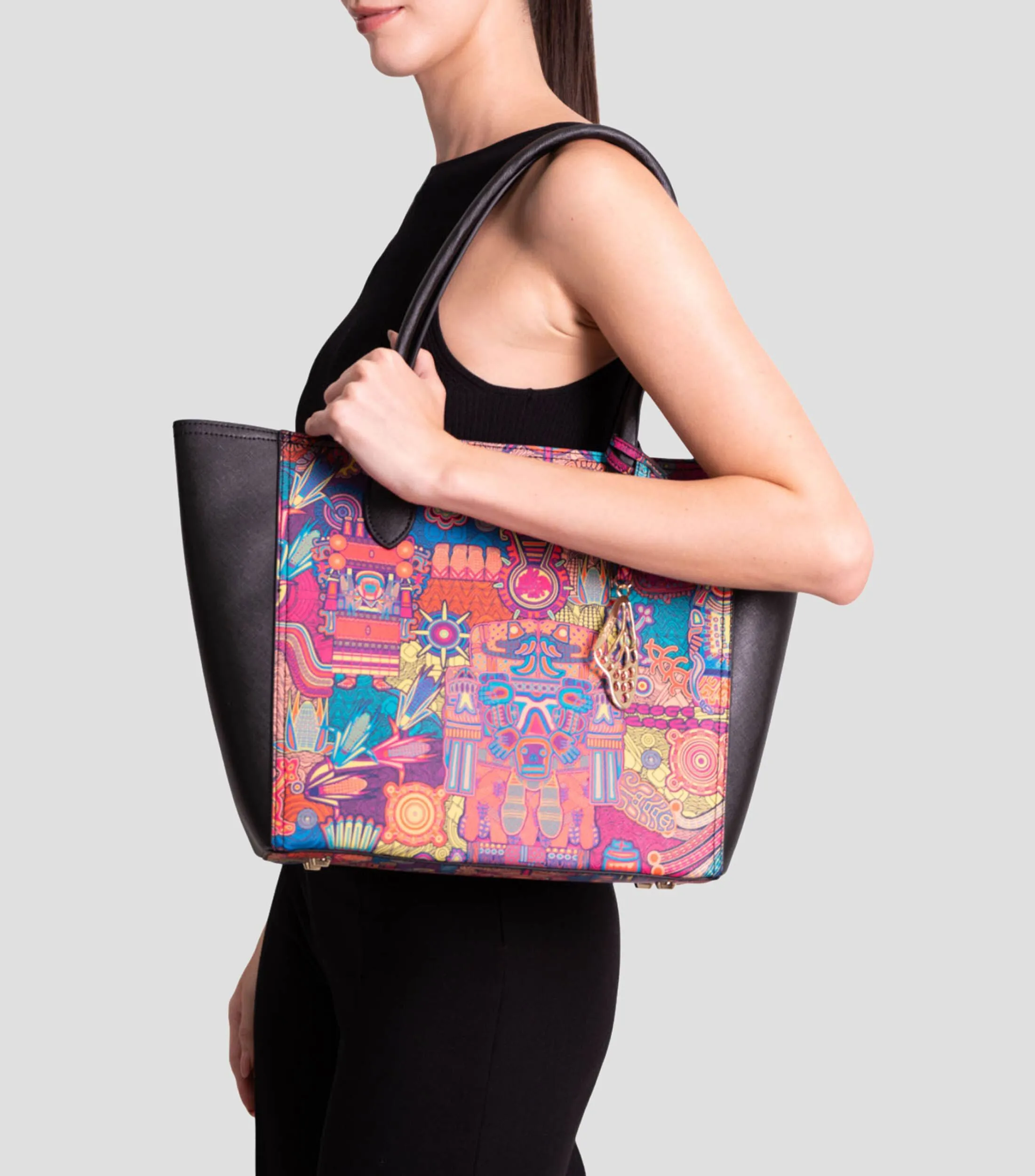 Pineda Covalin Bolso Tote multicolor Kuuch Diosas Mexicas Mujer