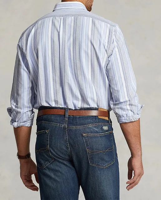 Polo Ralph Lauren Camisa de hombre Oxford de rayas Regular Fit tallas grandes