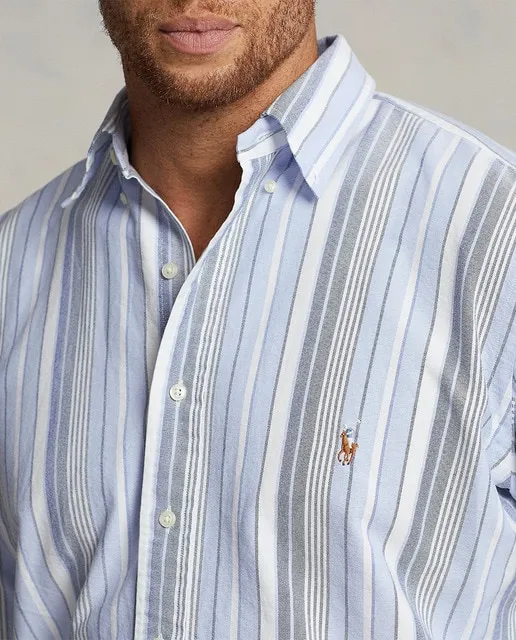 Polo Ralph Lauren Camisa de hombre Oxford de rayas Regular Fit tallas grandes