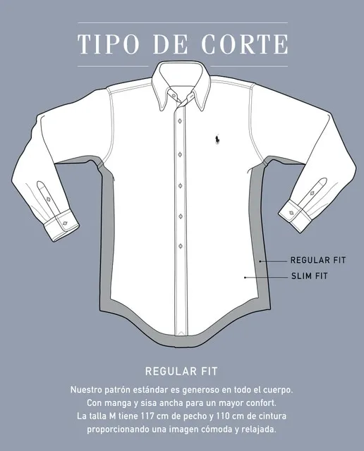 Polo Ralph Lauren Camisa de hombre Oxford de rayas Regular Fit tallas grandes