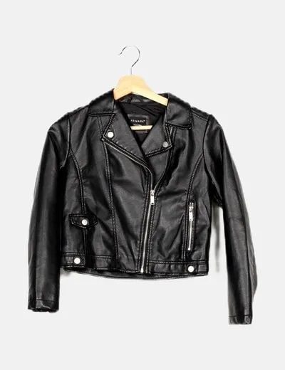 Primark Biker negra casual