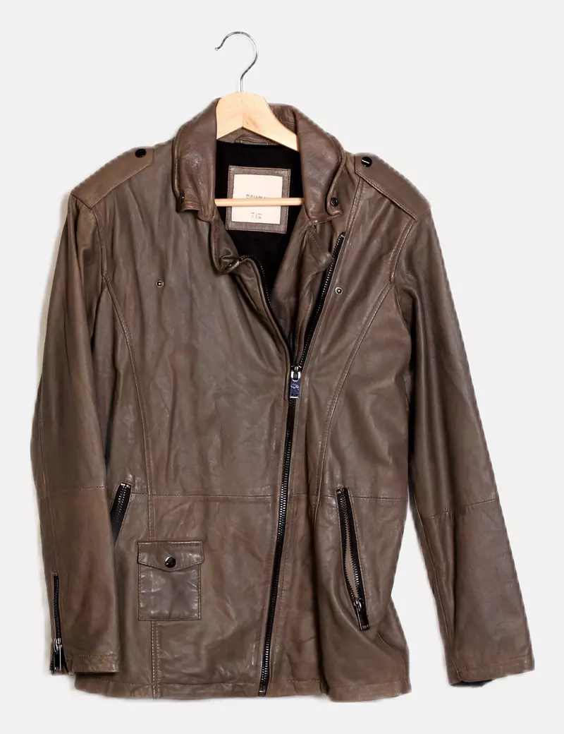 Pull&Bear Chaqueta biker Piel