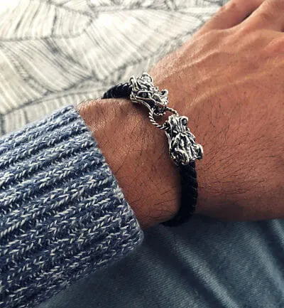 Pulsera Cuero Dragones
