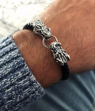 Pulsera Cuero Dragones