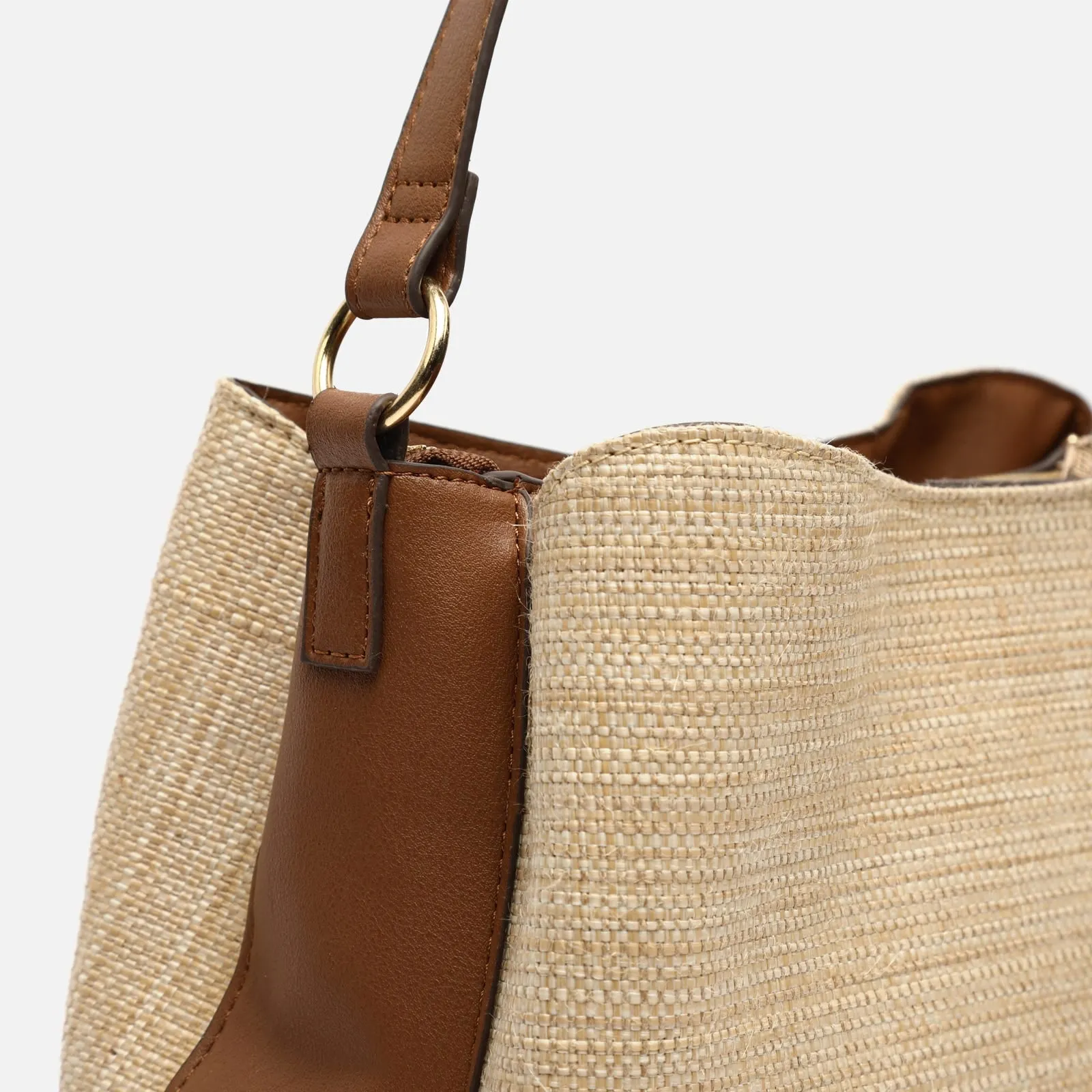 Rangrito bolso hobo efecto rafia con asa bandolera