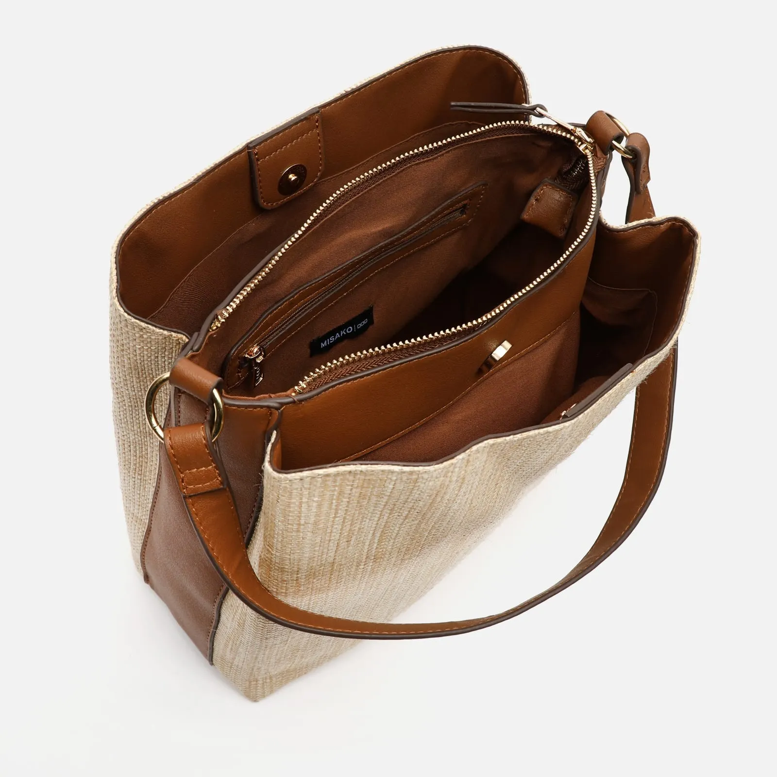 Rangrito bolso hobo efecto rafia con asa bandolera
