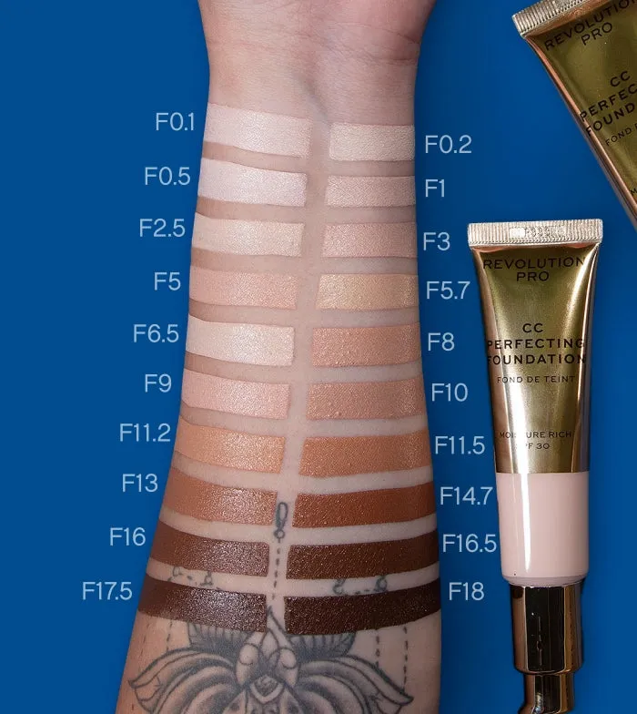 REVOLUTION PRO  CC CREAM PERFECTING FOUNDATION SPF 30  F10