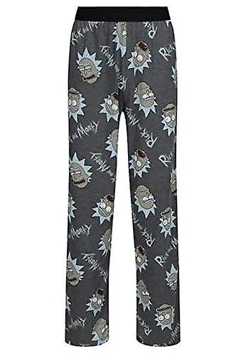 RICK AND MORTY UNISEX LOUNGE PANTS  CARAS DE RICK Y MORTY CON LOGOTIPO EN TODAS PARTES IMPRIMIR PIJAMAS 100% ALGODóN PARA ROPA 