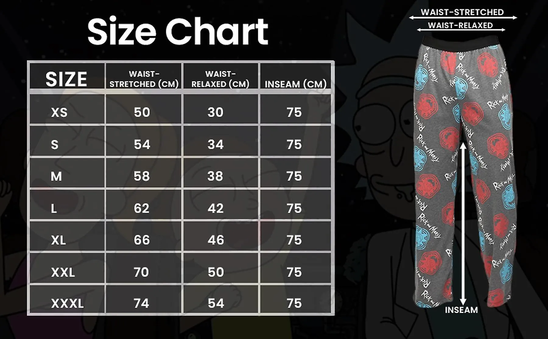 RICK AND MORTY UNISEX LOUNGE PANTS  CARAS DE RICK Y MORTY CON LOGOTIPO EN TODAS PARTES IMPRIMIR PIJAMAS 100% ALGODóN PARA ROPA 