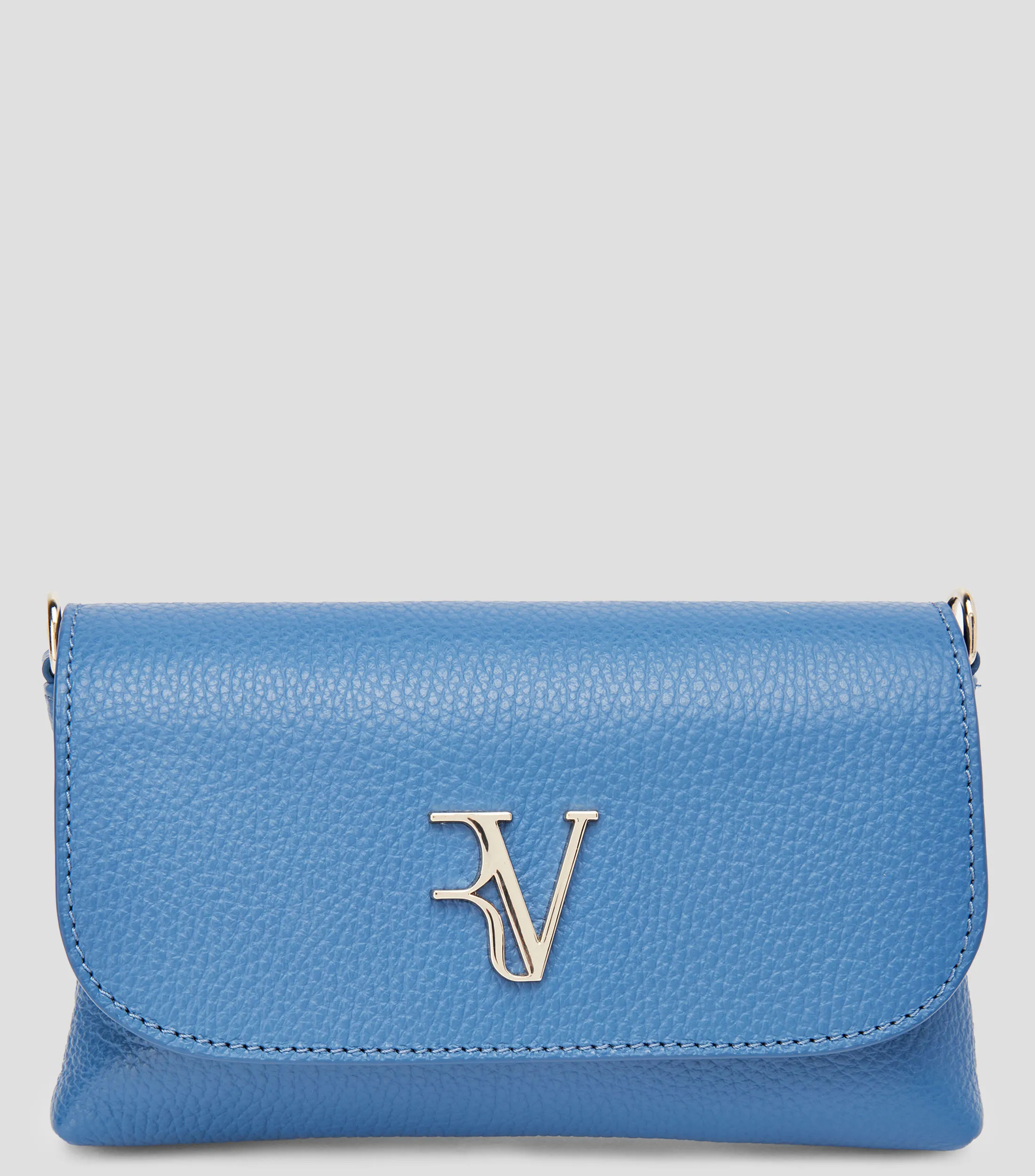 Roberto Verino Bolso crossbody azul en piel Rita Mujer