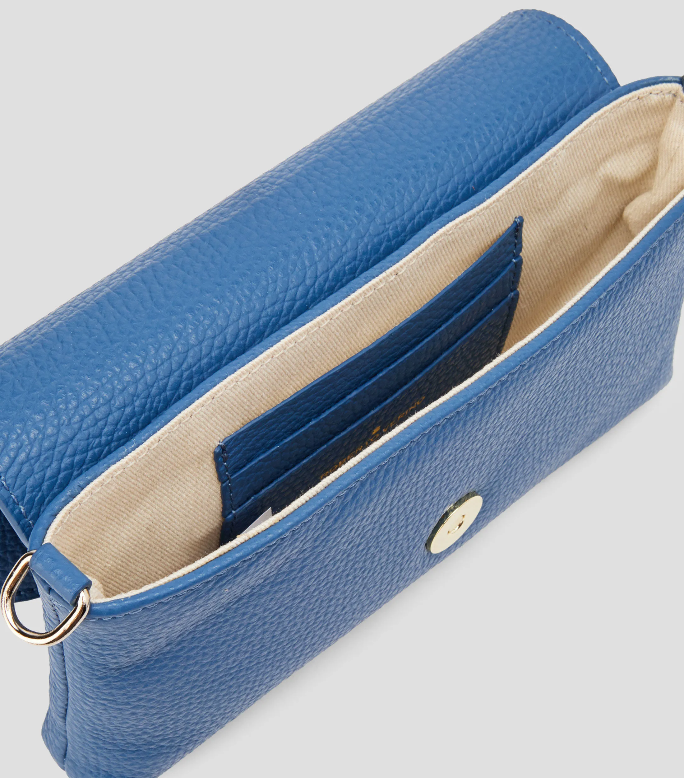 Roberto Verino Bolso crossbody azul en piel Rita Mujer
