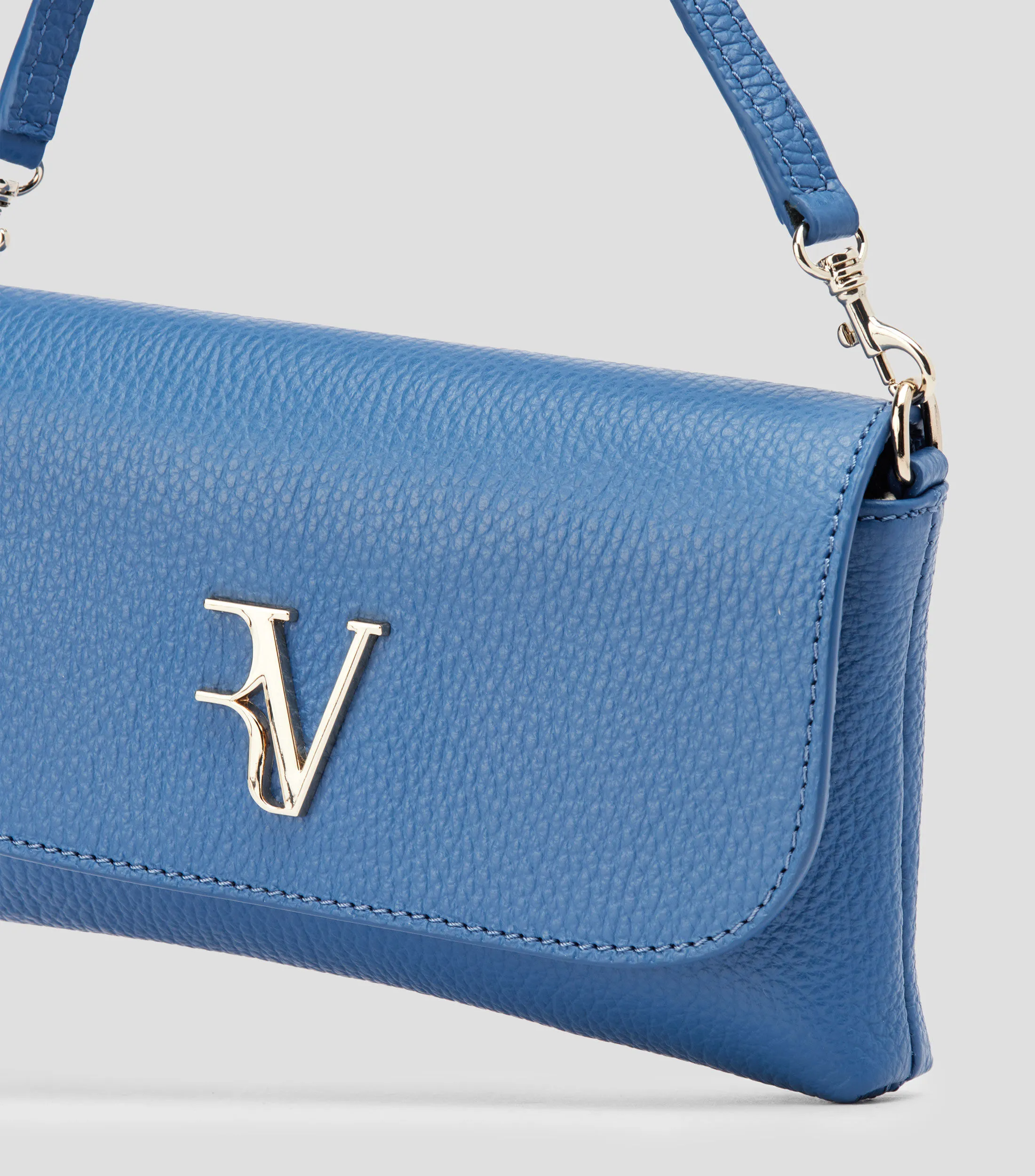 Roberto Verino Bolso crossbody azul en piel Rita Mujer