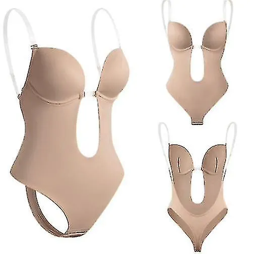Ropa de forma sin espalda de mujer Deep V Neck Body Shaper para vestido de espalda baja