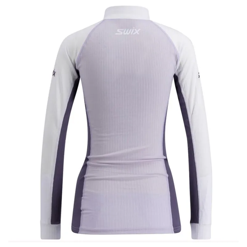 ROPA INTERIOR SWIX RACEX CLASSIC HALF ZIP  MUJER (MORADO/BLANCO)