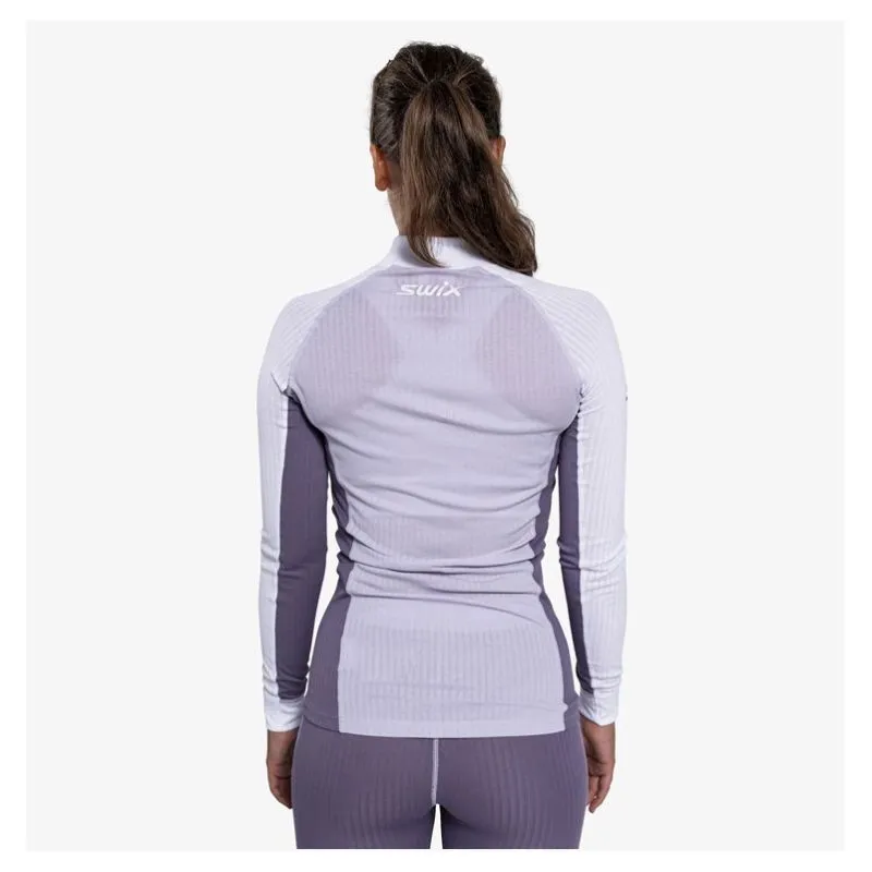 ROPA INTERIOR SWIX RACEX CLASSIC HALF ZIP  MUJER (MORADO/BLANCO)