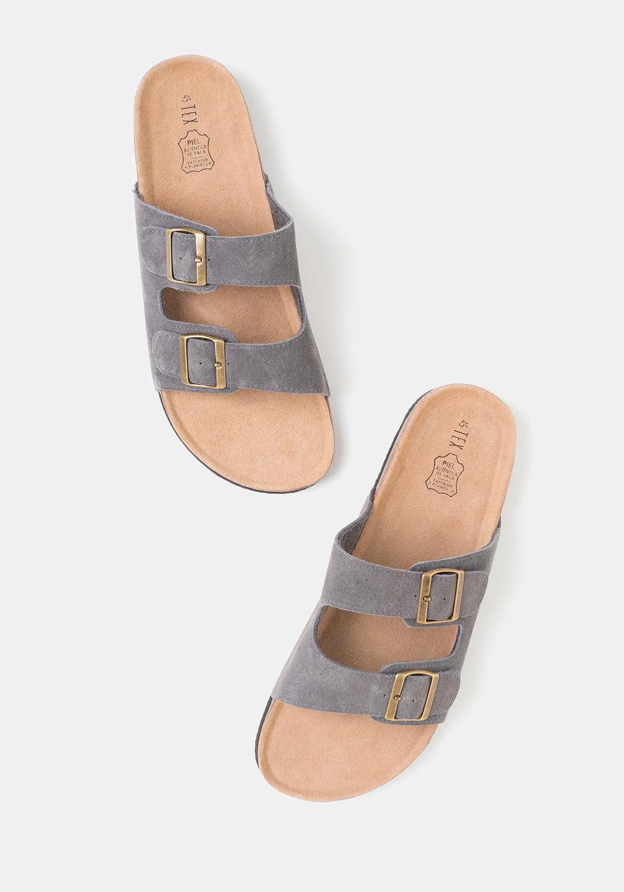 Sandalias de piel con tiras de Hombre TEX