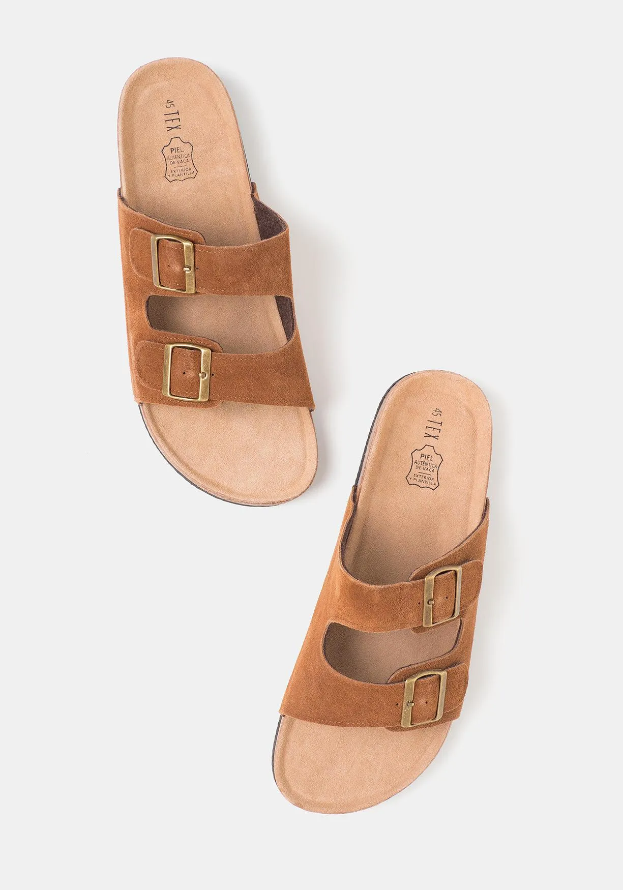 Sandalias de piel con tiras de Hombre TEX