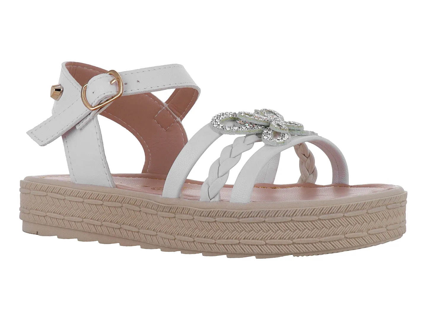Sandalias Miroslava 1509 Blanco Para Niña