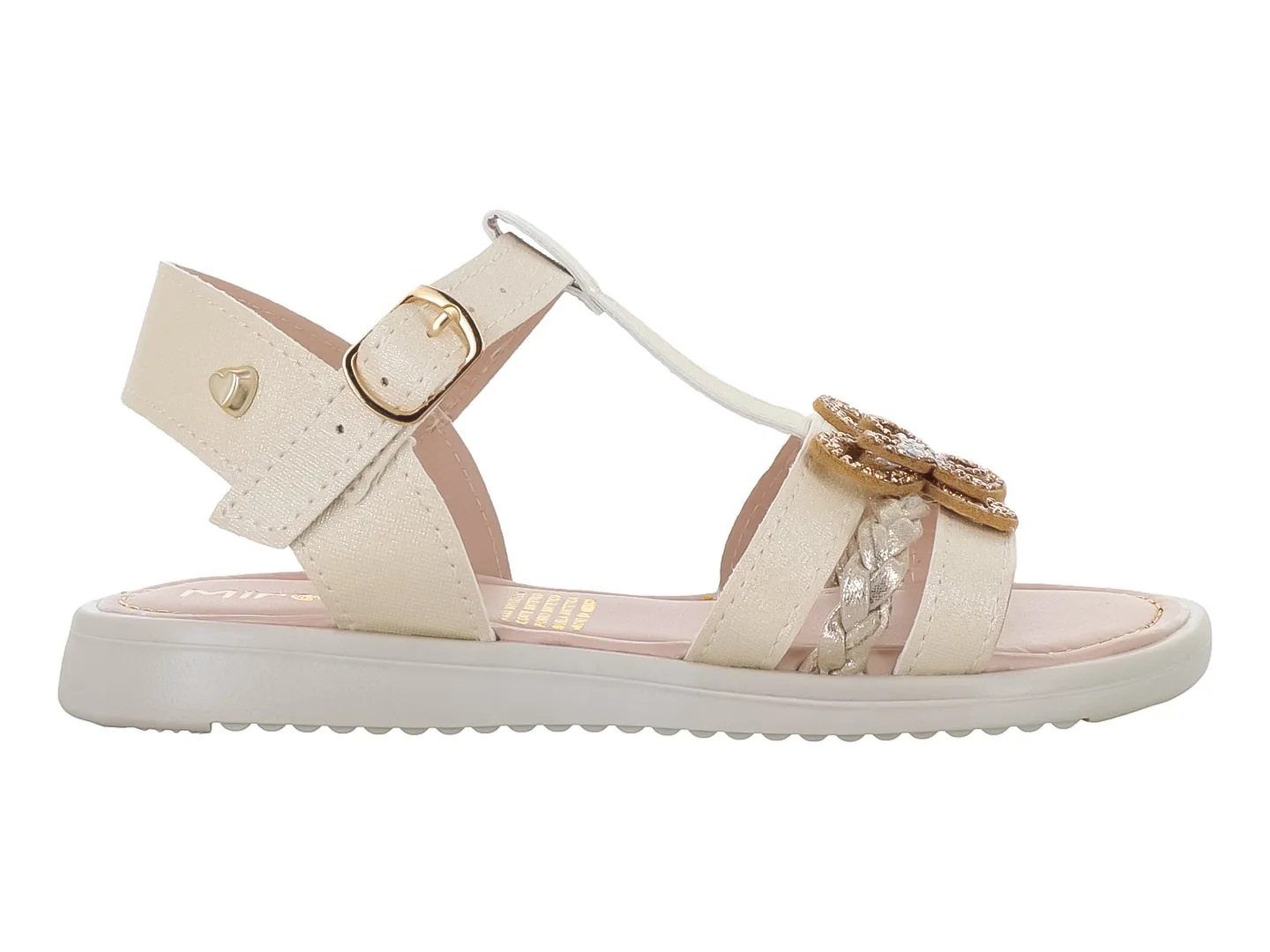 Sandalias Miroslava 1539 Oro Para Niña