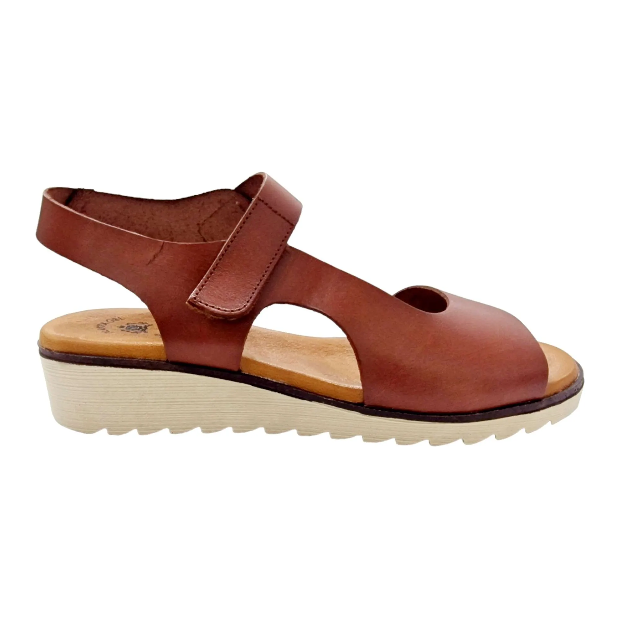 SANDALIAS MUJER AJUSTABLE PIEL PLANTA DE GEL CUERO
